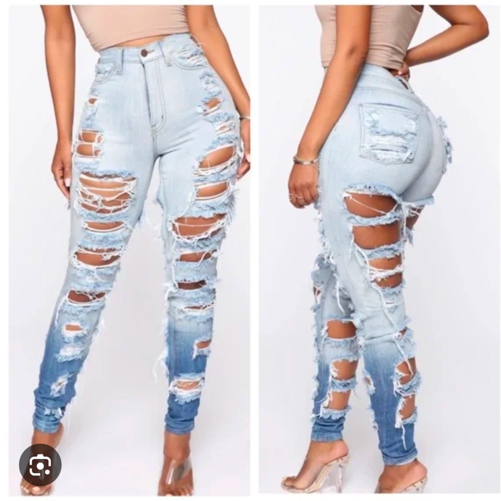 Fashion Nova Destroyed Skinny Jeans